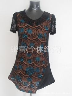 2013年美研服飾廠家直銷庫存女裝批發圓點中長款襯衫領短袖工廠,批發,進口,代購