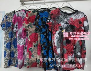 廣州服裝廠家庫存外貿尾貨中老年女裝 仿冰絲滑料中年服裝 老年裝工廠,批發,進口,代購