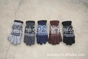 高品質外貿出口[內銷]——庫存現貨，稻花圖案-雪蘭毛五指手套工廠,批發,進口,代購