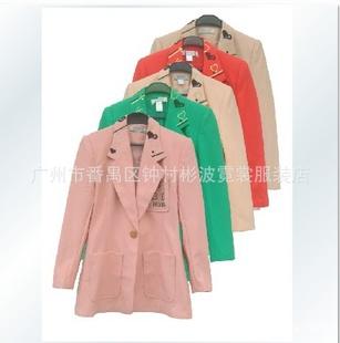 2012秋冬款外貿歐美復古修身西服外套果糖色庫存外貿女裝批發工廠,批發,進口,代購