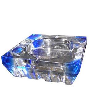 水晶煙缸【130#藍色拼角、可定制logo】工廠,批發,進口,代購