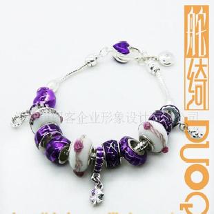 批發歐美紫色時尚熱銷潘朵拉銅合金手飾項飾品Pandora潘多拉手鏈工廠,批發,進口,代購