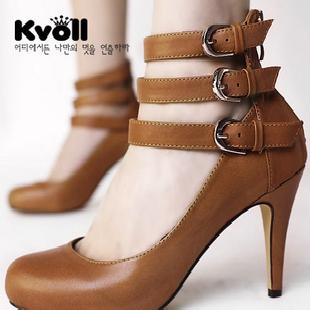 批發Kvoll時尚超高跟防水台經典淑女搭扣真皮單鞋G1248工廠,批發,進口,代購