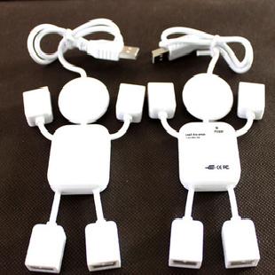 小人形USB擴展HUB一拖四分線器 方便實用 可愛時尚工廠,批發,進口,代購