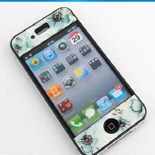 精美kawa  iphone4水晶手機貼紙滴膠工廠,批發,進口,代購