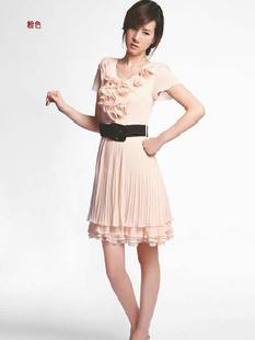 2011廠家直銷女裝　日韓時尚風格褶皺小禮服 女裝網絡代銷工廠,批發,進口,代購