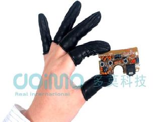 【多莫科技】黑色除靜電（導電）手指套/防滑手指套/防靜電手指套工廠,批發,進口,代購