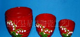 庫存陶瓷(紅土)花盆工藝品H1291工廠,批發,進口,代購