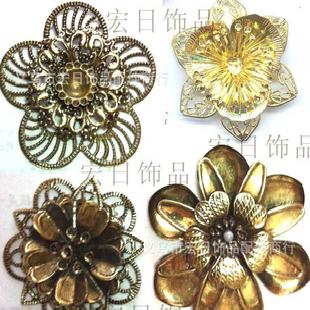 義烏廠家發佈新款 金屬飾品 電鍍玫瑰金鐵花工廠,批發,進口,代購