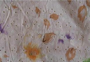 時尚女裝面料，全棉燒空印花布，巴厘紗打孔印花布工廠,批發,進口,代購