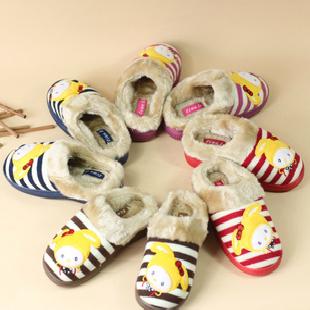 天麗11-03  兒童棉拖鞋 卡童居家地板拖鞋 條紋拖鞋工廠,批發,進口,代購