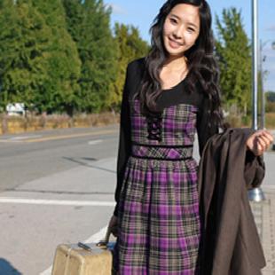 包郵 服裝代理網上開店 韓版最愛長袖圓領連衣裙 Q1855工廠,批發,進口,代購