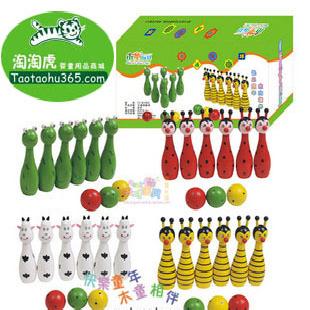 木童益智玩具TZ-B1002卡通保齡球/兒童玩具/全家總動員/四色工廠,批發,進口,代購