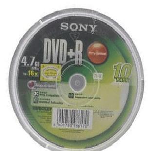 原裝SONY索尼刻錄光盤 DVD+R空白刻錄光盤 刻錄光盤 10片裝工廠,批發,進口,代購