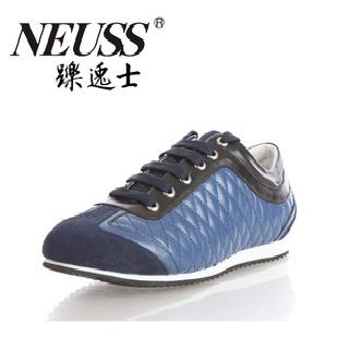 NEUSS躒逸士 2011流行時尚元素菱格軟羊皮運動休閒男鞋藍色批發・進口・工廠・代買・代購