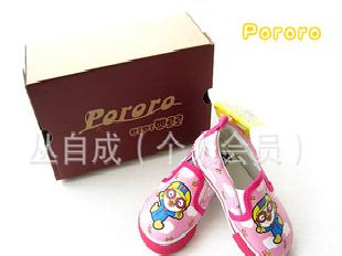 2011秋季新款韓國童裝 PORORO時尚女童帆布鞋 粉紅色工廠,批發,進口,代購