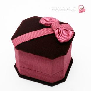 高檔絨面紫紅色蝴蝶結時尚戒指盒 現貨零售 一個起批65419工廠,批發,進口,代購