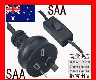 【廠家現貨】澳大利亞二芯SAA插頭電源線工廠,批發,進口,代購
