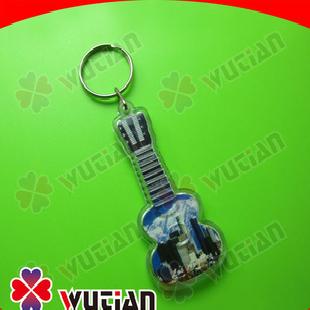 WT030【廠家直銷】亞克力鑰匙扣∥透明塑料鑰匙扣∥小提琴鑰匙扣工廠,批發,進口,代購