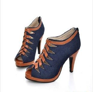2011人氣爆款流行韓日牛仔面料女式涼鞋，代理加盟工廠,批發,進口,代購