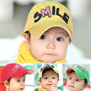 清倉處理 2011年 新款smile棒球帽/時尚寶寶棒球帽/4色棒球帽工廠,批發,進口,代購