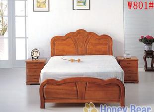 泰國進口橡木雙人床W801# 實木床批發工廠,批發,進口,代購