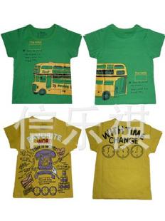 新款童裝巴士圖案童裝T恤  新款童裝電話圖案童裝T恤工廠,批發,進口,代購