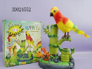 電動假山電子單鸚鵡 電動寵物 電動玩具工廠,批發,進口,代購