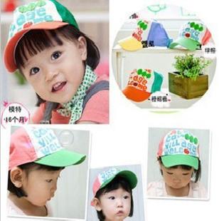 韓國兒童太陽帽 蘋果空頂帽  棒球帽  遮陽帽 男女童工廠,批發,進口,代購