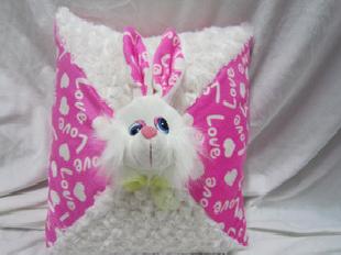 專業定做毛絨兔子抱枕  促銷禮品抱枕  貼布繡抱枕批發・進口・工廠・代買・代購