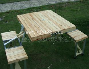 旅遊產品，木製連體桌椅,實木原色,折疊桌椅工廠,批發,進口,代購