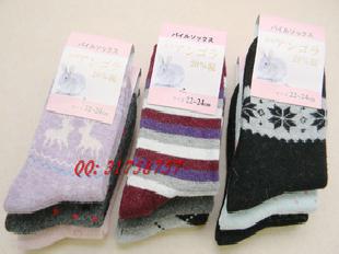 冬季保暖必備 外貿多款多色兔毛女襪 手工對目 無骨縫合工廠,批發,進口,代購