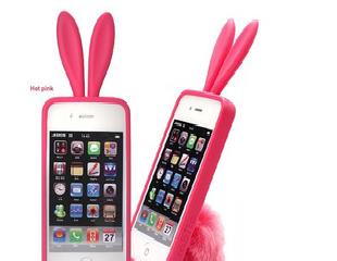 韓國立體兔子iphone4兔子手機套 硅膠手機套工廠,批發,進口,代購