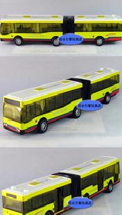 創意玩具城市雙節公共汽車 黃色 合金汽車模型益智玩具 三開門工廠,批發,進口,代購