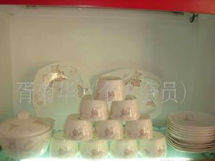 景德鎮陶瓷器餐具56頭套裝一級骨瓷方形韓式格彩工廠,批發,進口,代購