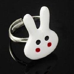 002-1 韓版時尚 可愛小兔子韓國明星戒指 戒指批發工廠,批發,進口,代購