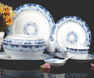 景德鎮陶瓷白玉瓷56頭餐具套裝海浪工廠,批發,進口,代購