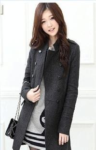 2011韓版女裝OL羊毛尼風衣大衣批發・進口・工廠・代買・代購