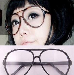 5009 范冰冰最愛 非主流眼鏡 復古雙梁大框架平光鏡 男女通用工廠,批發,進口,代購