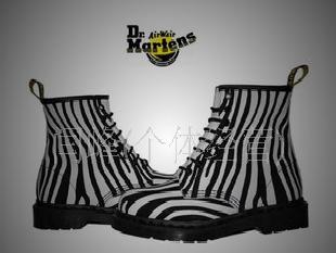 正品馬丁靴/Dr.Martens 8眼1460經典斑馬紋短靴工廠,批發,進口,代購