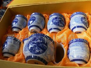 景德鎮陶瓷器茶具 7頭套裝 青花 清明上河圖 防燙工廠,批發,進口,代購