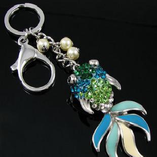 特價~新光正品~優雅金魚珍珠掛件鑰匙扣 黑色/綠色工廠,批發,進口,代購