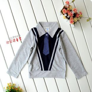 日韓版童裝 新款秋冬童裝 外貿領帶童長袖T恤 57226工廠,批發,進口,代購