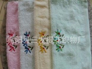 廠家直銷 緞檔繡花純棉面巾 特價毛巾工廠,批發,進口,代購