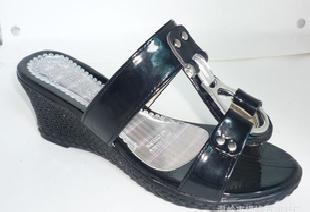 【萬潤鞋業】8149黑色透氣舒適精品女式涼拖工廠,批發,進口,代購