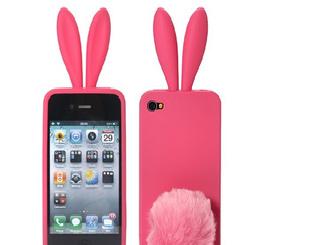 大量生產iphone 4兔子手機套 硅膠手機套工廠,批發,進口,代購