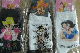 迪士尼卡通襪 包裝女士襪子 卡通漂亮女士襪子工廠,批發,進口,代購