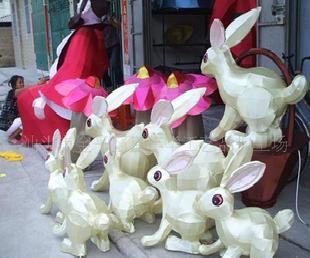 中秋節兔子燈 動物造型花燈 傳統節日綵燈批發・進口・工廠・代買・代購