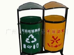 廣東廣州玻璃鋼分類垃圾桶 分類果皮箱 戶外分類垃圾桶工廠,批發,進口,代購