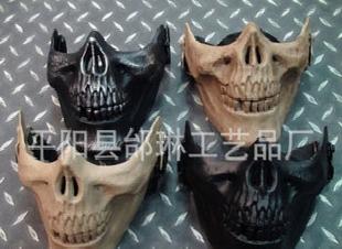 美軍版M03骷髏戰士面具3代半臉防護恐怖面具，遊戲面具，CS頭盔工廠,批發,進口,代購